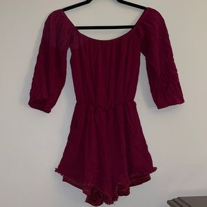 Burgundy romper